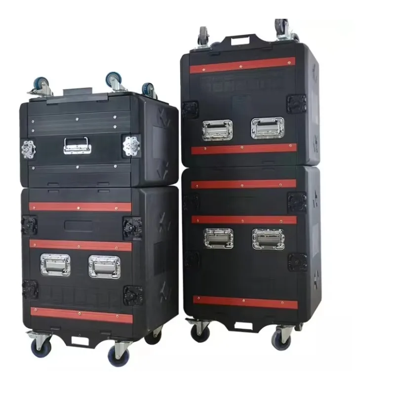 Plastic Shipping Shockproof 12U 14U Rack Case Hard Plastic Tool case Flight Case