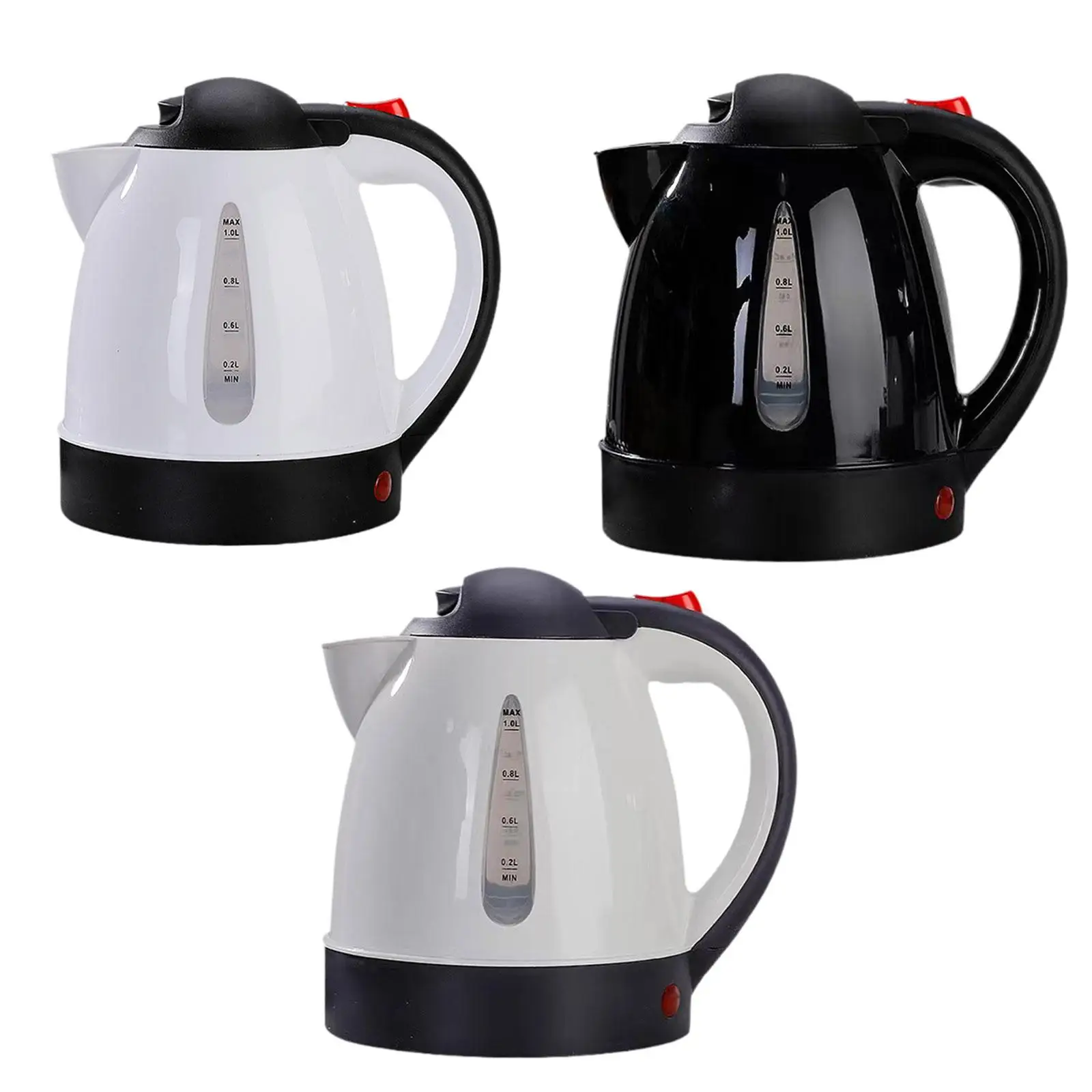 Car Electric Kettle 1L Large Capacity Heater Bottle Hot Water Kettle Cordless for Camping Outdoor Truck Self Driving Tour Road