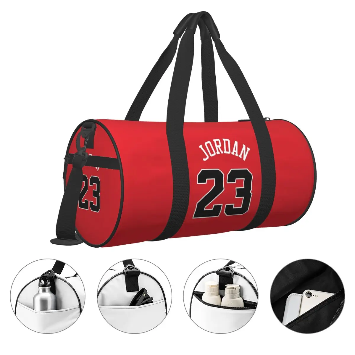 MJ-23 Michael-Jordan 23 ขนาดใหญ่ความจุกระเป๋าเดินทาง Duffel ชายหญิงขนาดใหญ่ความจุกระเป๋าเดินทางกีฬาฟิตเนสกระเป๋า