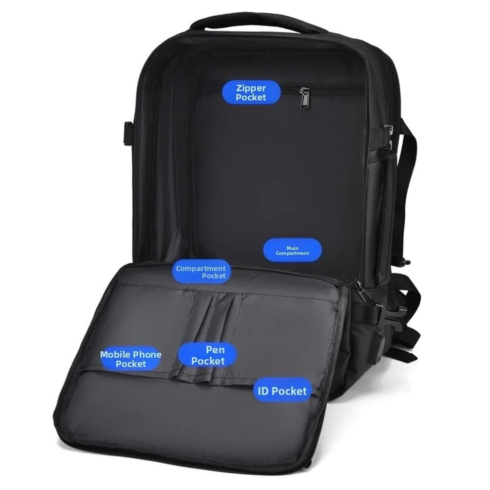 

Large Capacity Business Laptop Backpack with USB Port Expandable Men Travel Backpacks Multi Pocket Waterproof Computer Bag