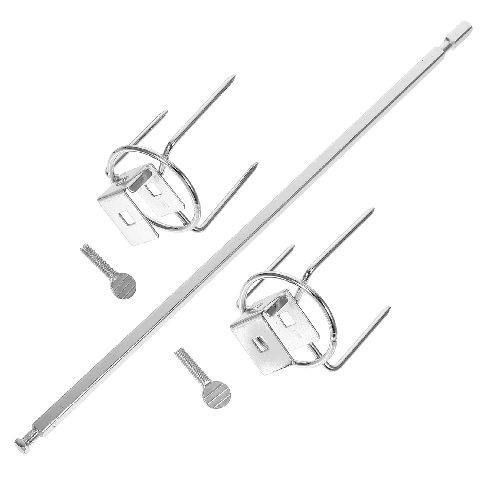 

1 set Chicken Rack Grill Rotisserie Stainless Steel BBQ Fork Meat Tool Roast Chicken Grilling Oven Air Fryer Kitchen Equipment