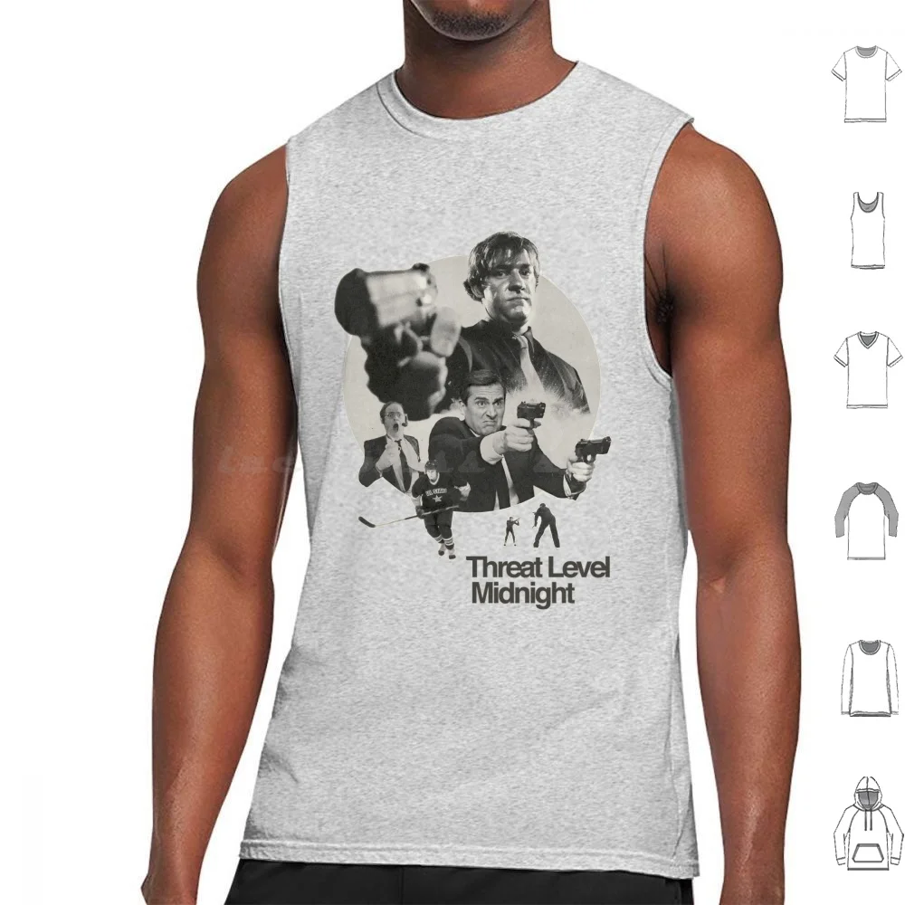 

Threat Level Midnight Vintage Tank Tops Print Cotton Threat Level Midnight The Office Dwight Schrute Dwight Schrute