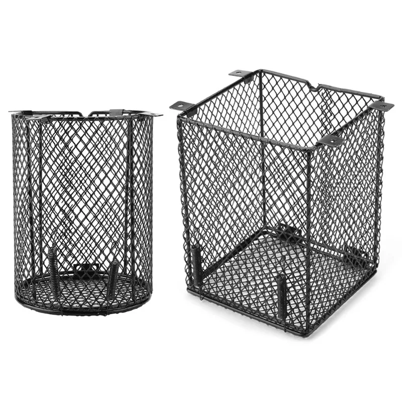 Crawler feeding box parrot sugar glider protective net, can be opened, round, thin square, fine grid lampshade