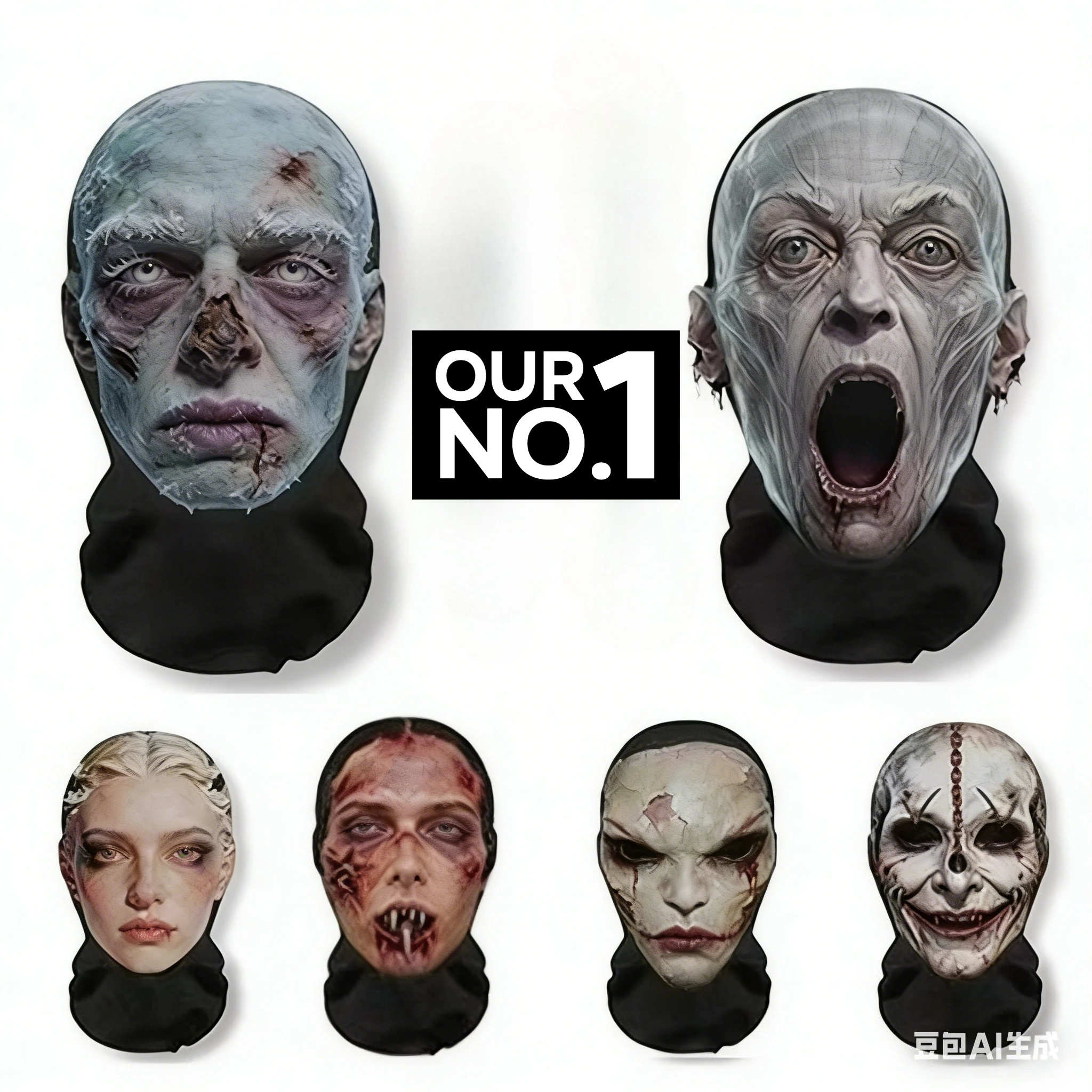 Máscara Facial Completa de Calavera Zombi 3D Realista, Transpirable, de Malla, para Cosplay, Halloween, Fiestas, Bromas y Disfraces de Carnaval