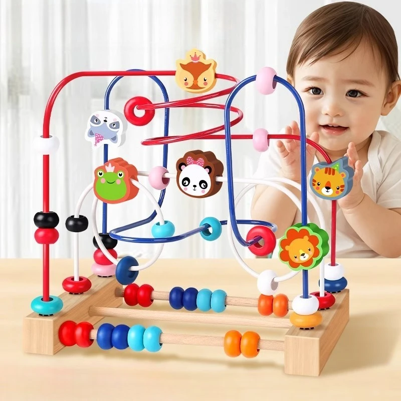 Baby Toys Bead Building Blocks String Beads Childrens Montessori Early learning Education Intelligence Development Products Gift