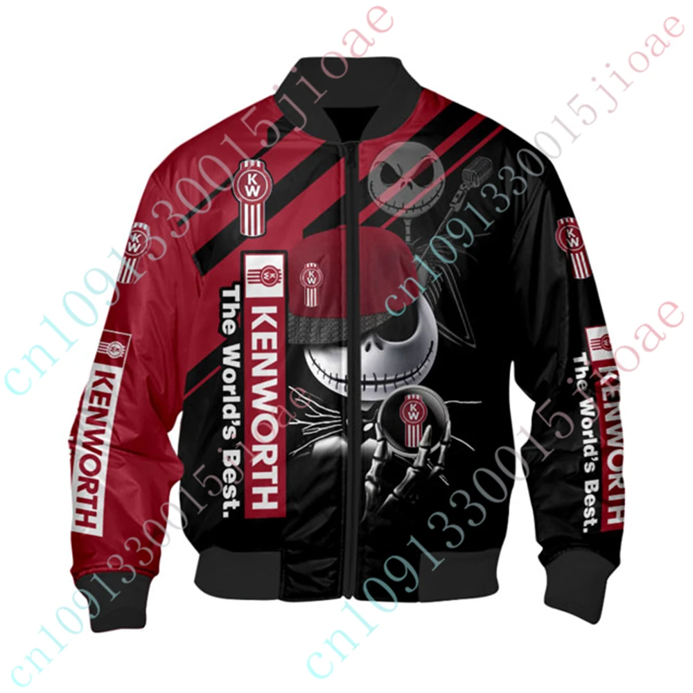 Kenworth Jackets For Men's Clothing Thick Coat Bomber Jacket Techwear Baseball Uniform Harajuku Parkas Windbreaker Custom Logo