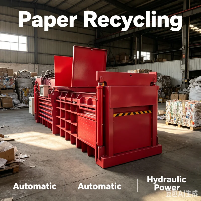 Horizontal Hydraulic Baler Machine Fully Automatic For Large Scale Mixed Paper Plastic Municipal Waste Compression Plant