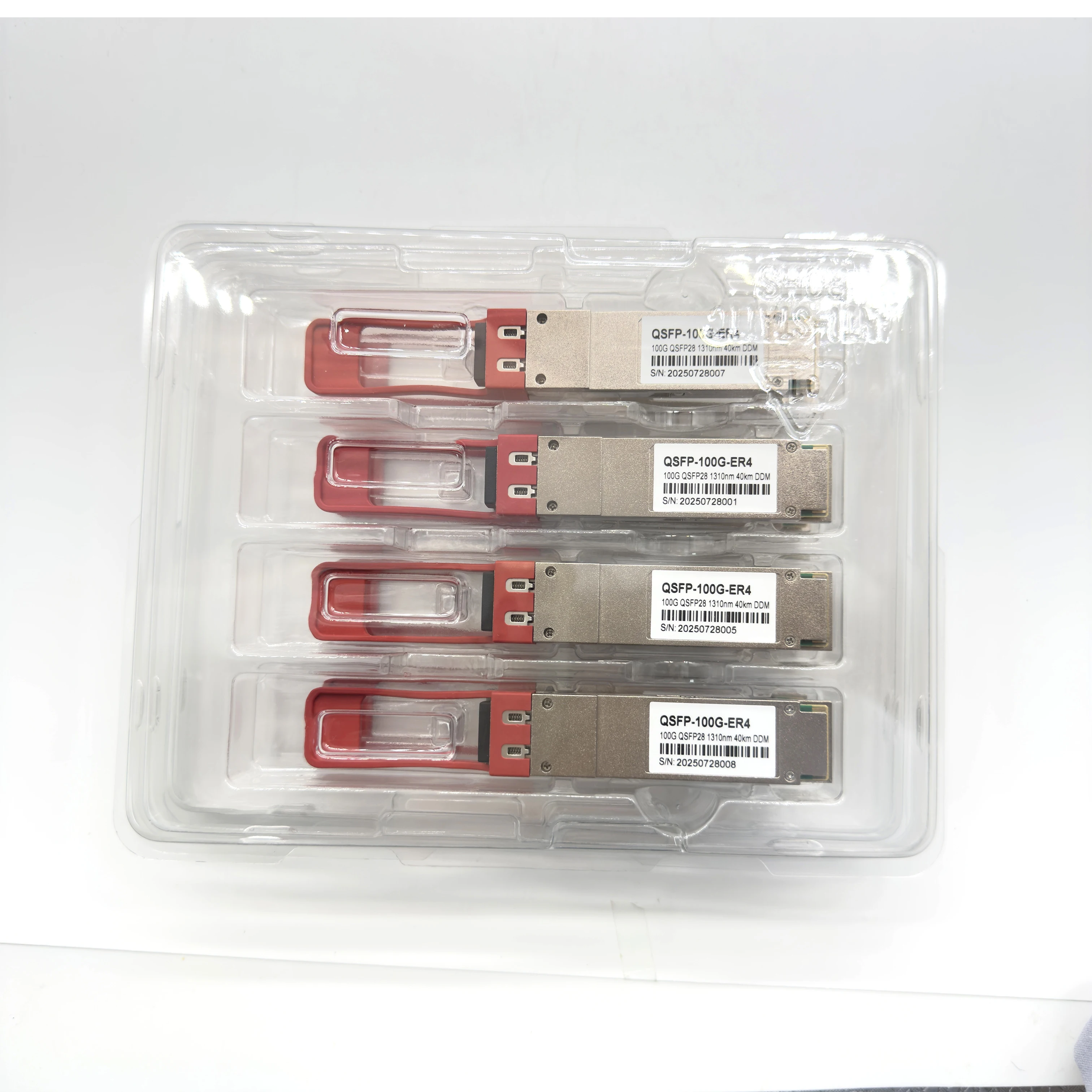 FTTH100G 10/20/40 كجم QSFP28 ER 1310nm SFP وحدة إرسال واستقبال الألياف الضوئية 100Gbase QSFP-100G-ER4-S متوافق مع هواوي ZTE Cisco