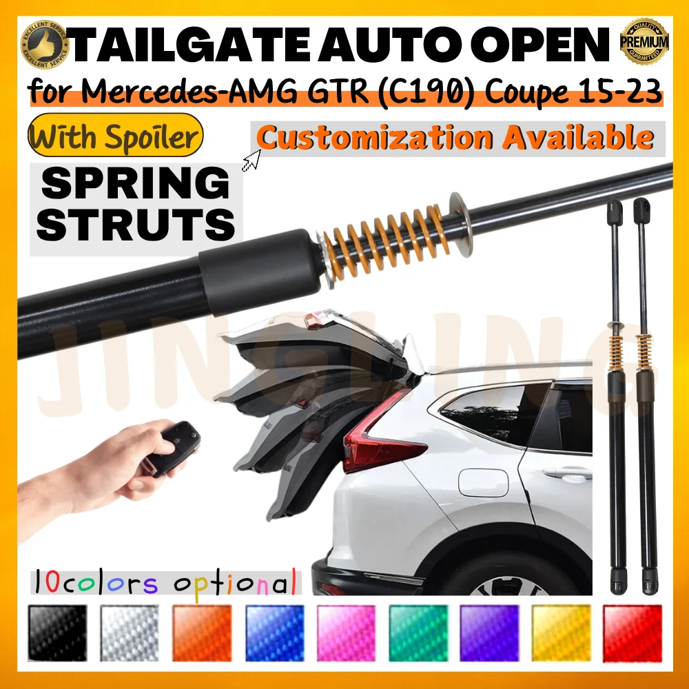 

Qty(2) Trunk Struts with Spring for Mercedes-AMG GTR (C190) Coupe With Spoiler 2015-2023 Rear Tailgate Boot Lift Supports Shocks