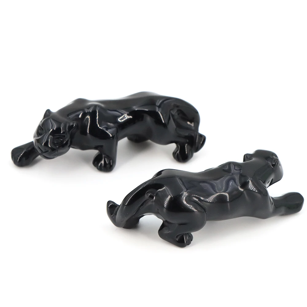 

Crystal Energy Stones Carved Leopard Statue Wild Animal Figurine Natural Stone Animal Crafts Chakra Home Decor Christmas Gift