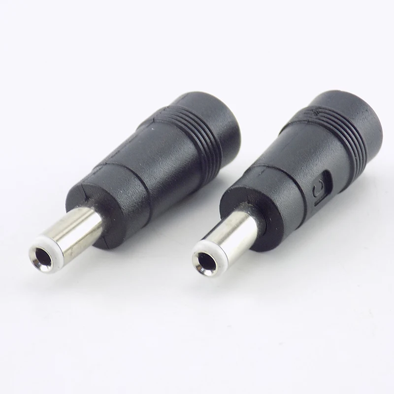 2pcs 5.5x2.1mm Female to 5.5x2.5mm Male DC Power Connector Adapter 5.5*2.1 Female to Male 5.5*2.5 Converter for Laptop E1