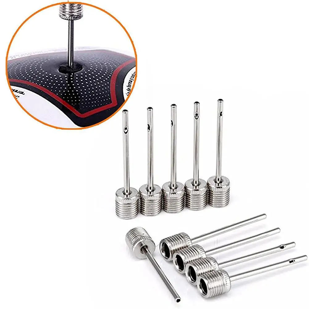 Stuks Bal Air Needle Rvs Pump Pin Basketball Opblazen Needle Voetbal Inflatable Valve Adapters Nozzle