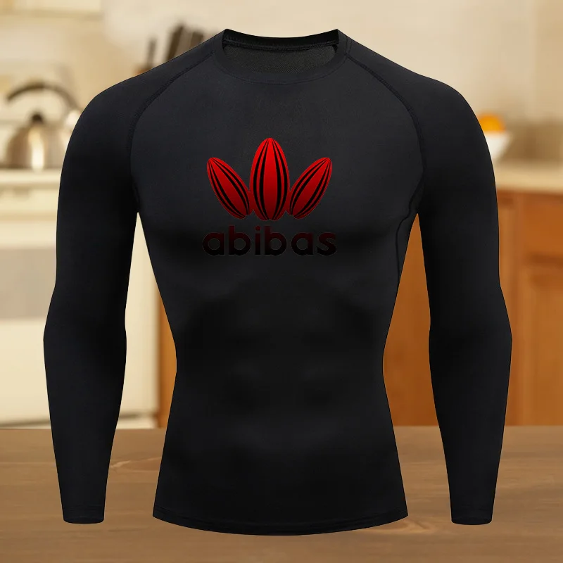 

Men's Compression Shirt Graphic Sports Summer Quick Drying Gym Running T-shirt Tees for Fitness Sweatshirt Elastic Top T-shirt