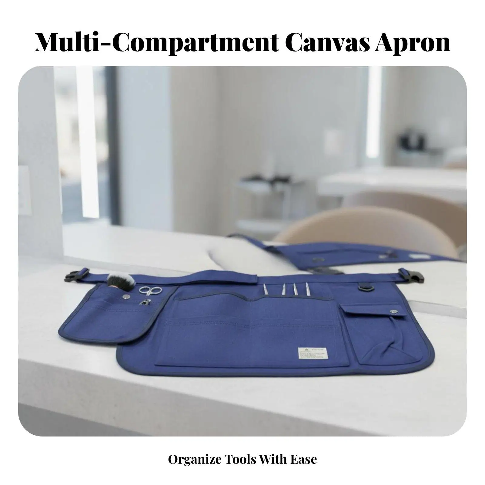 Durable Canvas Tool Apron for Women with Multi Pocket Pouch for Tools for Barbershop Garden Studio