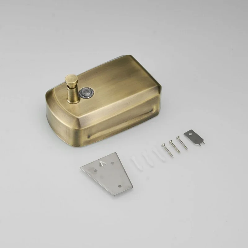 موزع الصابون السائل المثبت على الحائط، حاوية الصابون البرونزية العتيقة، صابون الاستحمام، موزع مطهر اليد، ملحقات الحمام