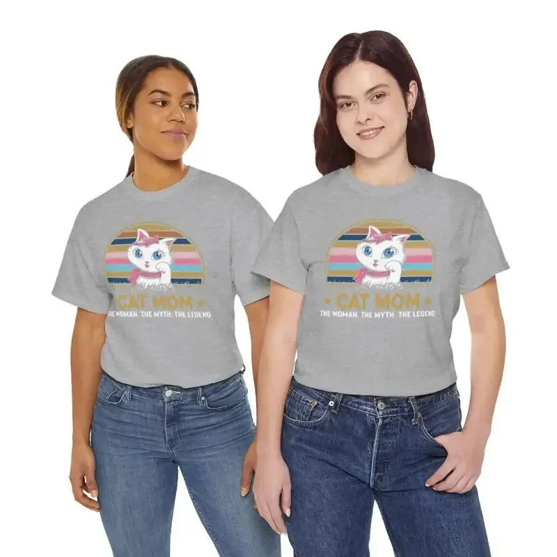 Cat Mom T Shirt Vintage Design Retro Colors Perfect for Lovers Proud Moms