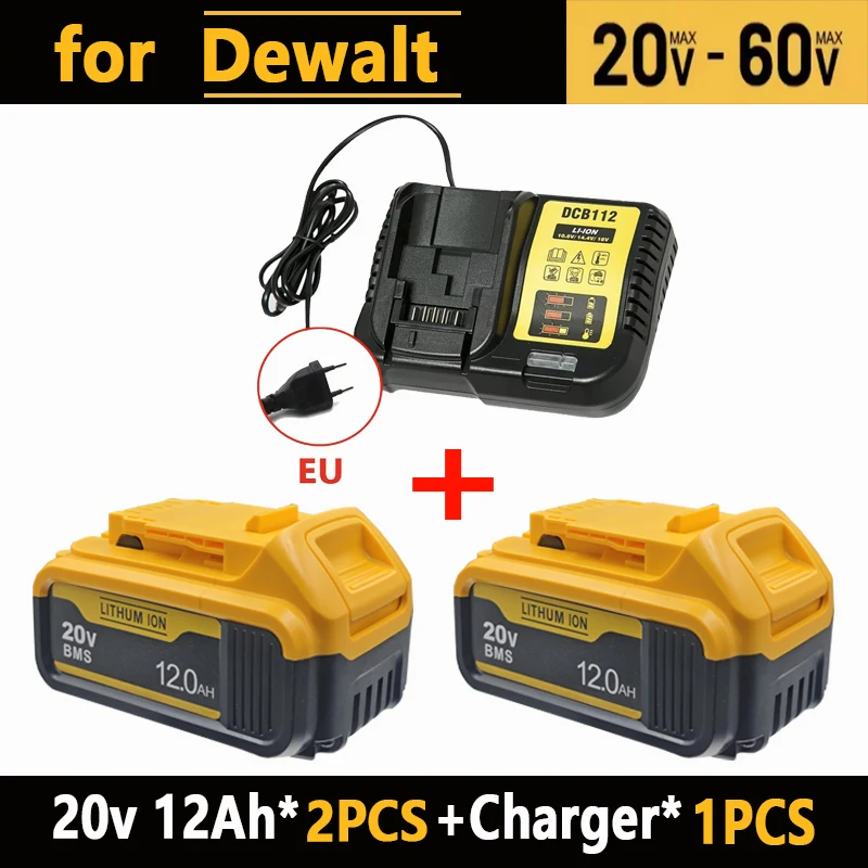 Оригинальный аккумулятор 20В DCB206 DCB205 DCB200 для электроинструментов Dewalt 20В, заменяющий аккумулятор DCD805 DCB606 для инструментов Dewalt.