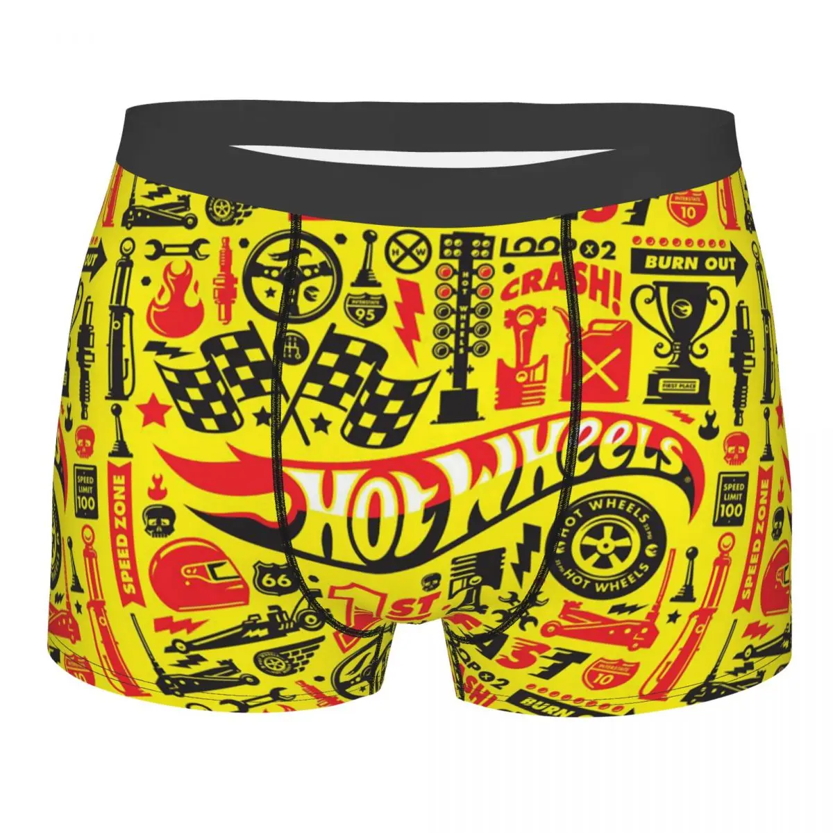 

Custom Hot Wheels Made To Race Car Underwear Men Print Boxer Shorts Panties Briefs Breathable Underpants