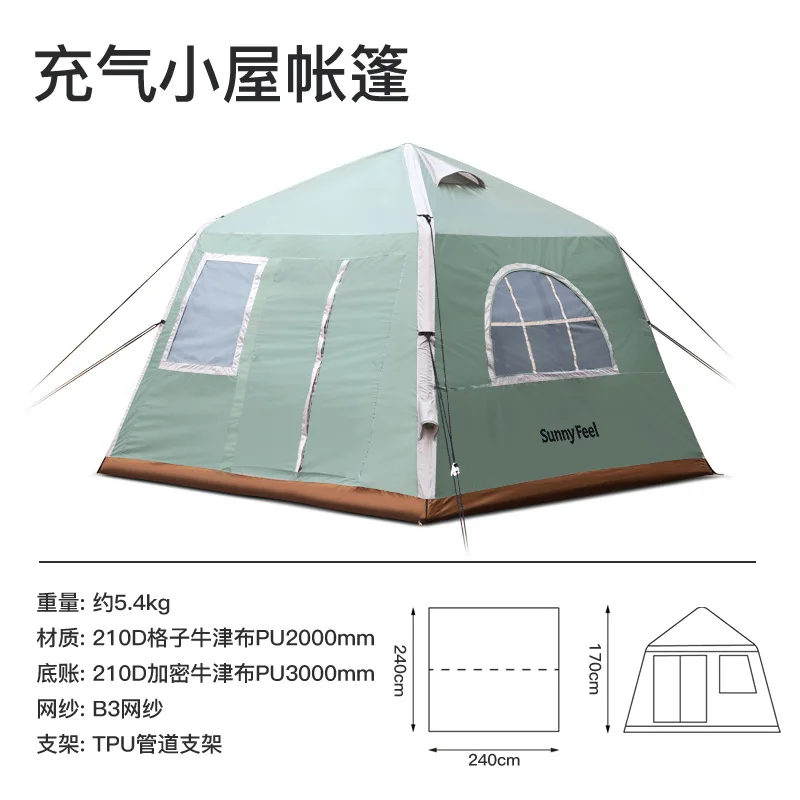 

Inflatable Tent For Camping Equipment Outdoor Gadget Roof Top Tent Pop Up Tent Luxury Party Waterproof Light Weight Oxford Cloth