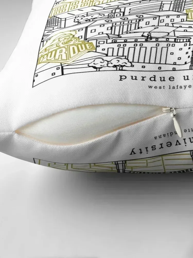 Purdue University Campus Artwork Throw Pillow Luxury Pillow Case Sofa Cushions Cover pillow