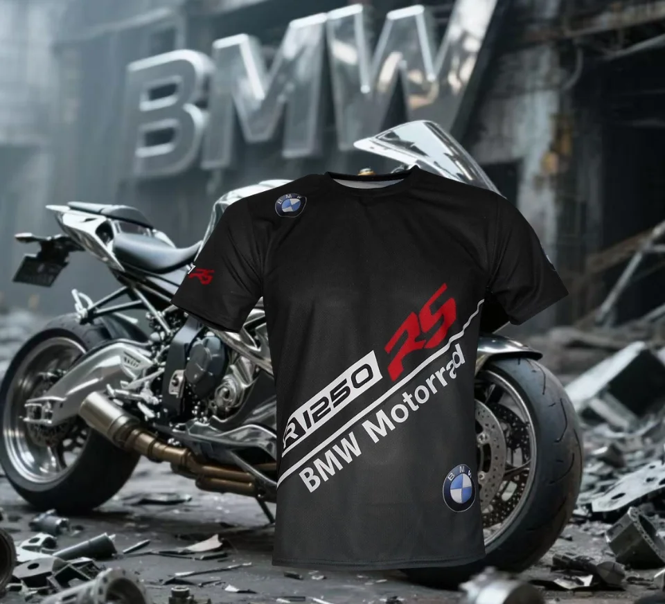 

Summer BMW R1250R Motorbike Racing New Men Suit Daily Outdoor Sports Quick Drying Casual Breathable Selling Short Sleeve T-shirt