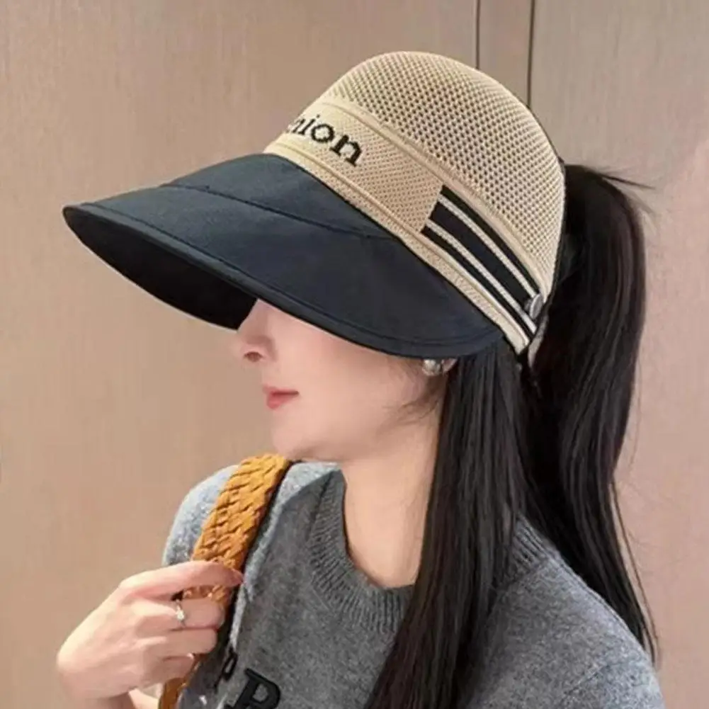 

Summer Adjustable Ribbon Empty TopStraw Hats For Women Foldable Wide Large BrimBeach Hat Chapeau Femmeuv Protection Cap