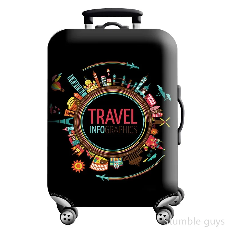 

Stretchy Durable Luggage Cover Protective Anti-Dust Washable Suitcase Protector Essential Travel Accessory Road Trips
