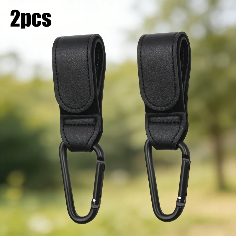 2Pcs Heavy Duty Stroller Hooks Non Slip Portable Multi‑Purpose Hooks For Mommy Bags Shopping Travel Bags Ideal Mom Gift