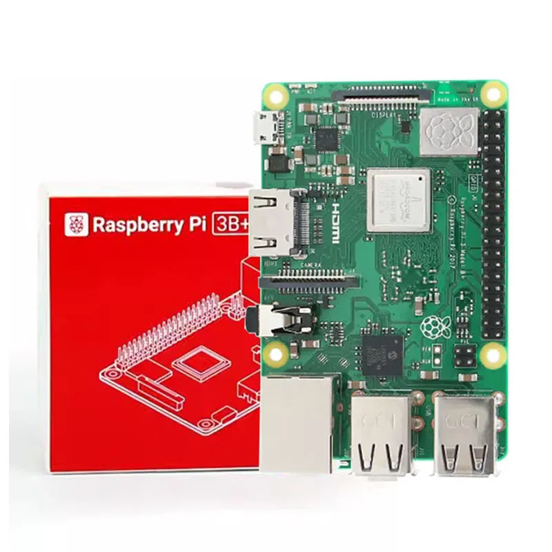 موديل التوت Pi 3B + Board, 3B Plus, BCM2837B0, 64-bit, GHz, 1GB LPDDR2 SDARM, دعم واي فاي, بلوتوث