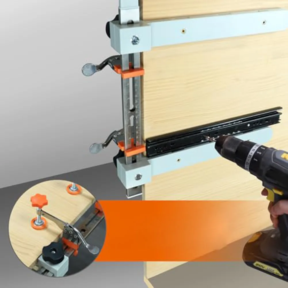 DIY Installation Drawer Jig Dual-scale Measurement Damage-free Installation Environmental Durability Height Adjustable
