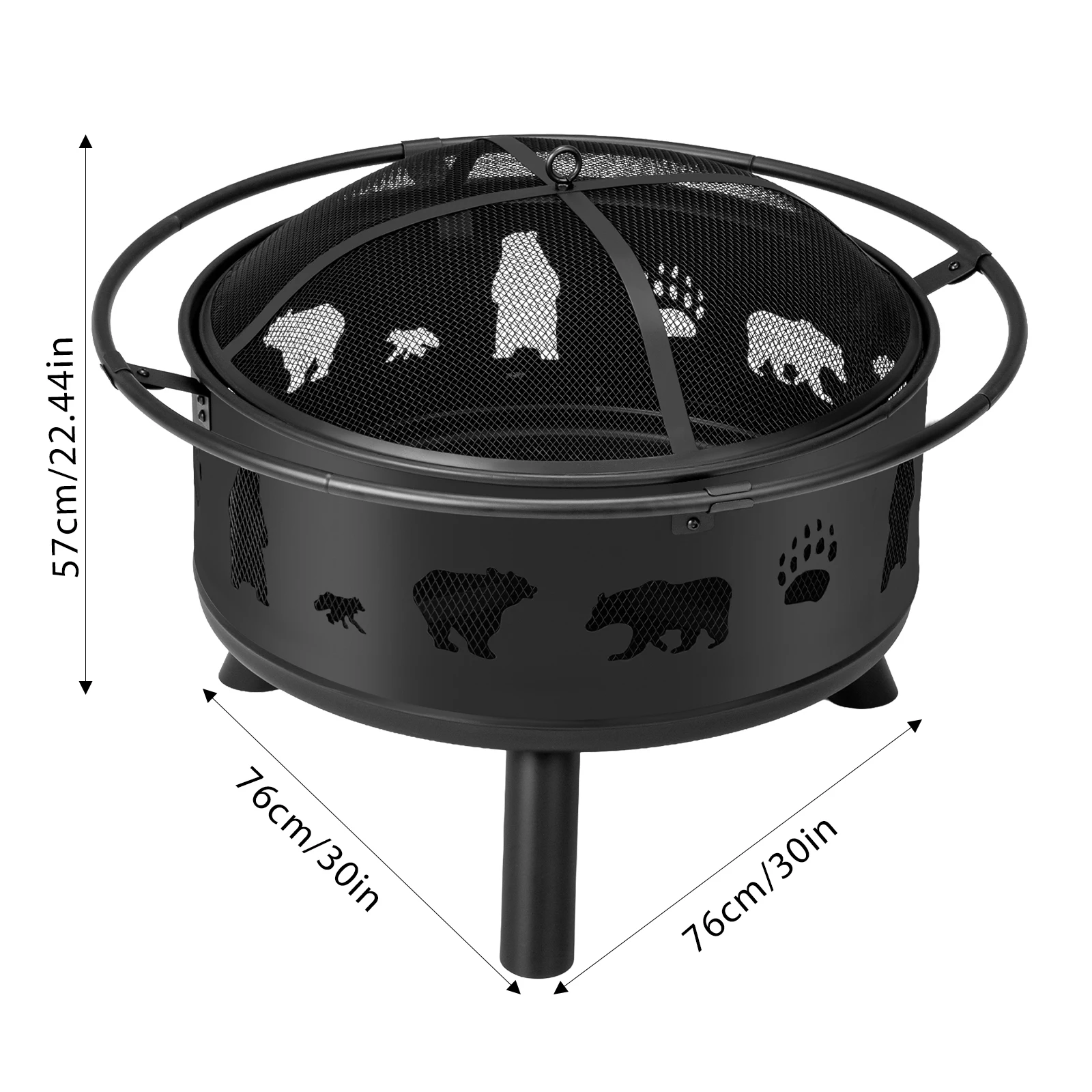 Lareira Redonda de 30 Polegada - Outdoor Camping Fire Pit avaliação e preço