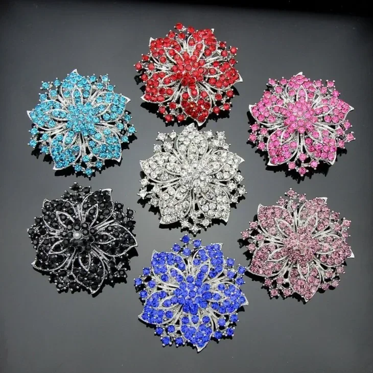 مجوهرات جديدة فاخرة إكليل الصدار إكليل بروش كريستال من مجوهرات الأزياء النمساوية للنساء #1