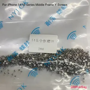 Bilashmart 200 Middle Frame Bezel Y Screws Apple iPhone 14 Pro Max 15 Pro Max Plus Universal Phillips Middle Bezel Screw Replacement