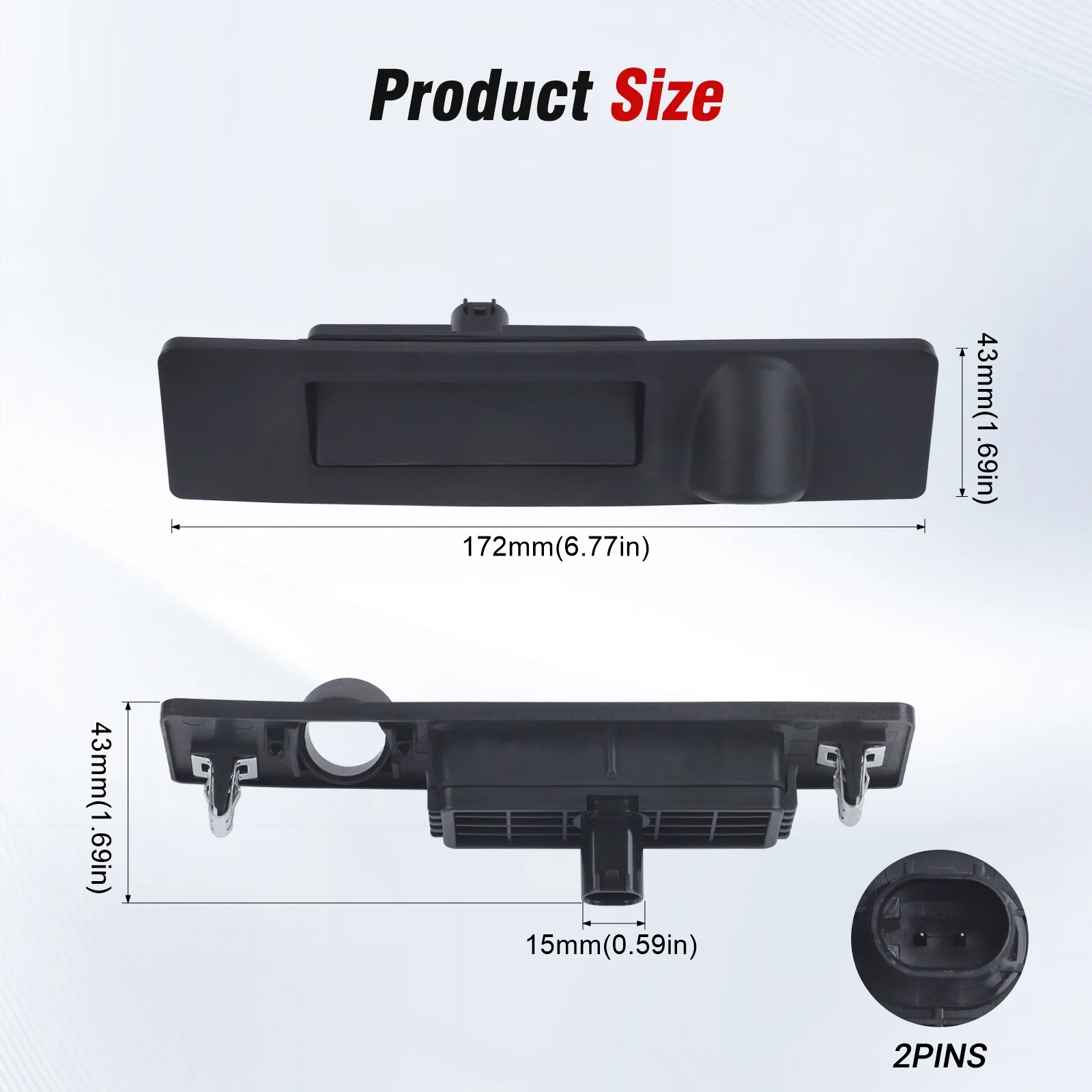 

OE 1095949-00-E Black Car Rear Trunk Lid Electric Tailgate Switch For Tesla Model 3 Model Y Trunk Button Trunk External Switch