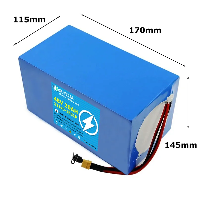 48V 20Ah 32140 LiFePO4 Battery 15S1P 5C High power Grade A With 30A BMS For 54.6V E-two wheelers motorcycle tricycle scooter