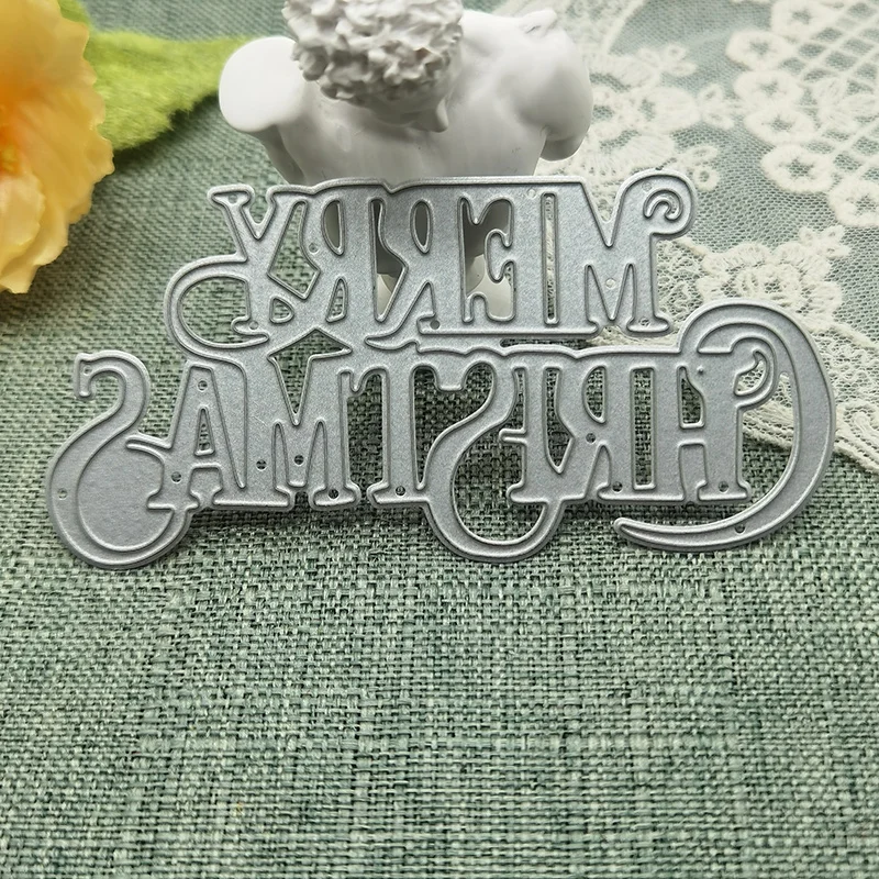 DIY Greeting Card Merry Christmas Cut Dies Papercutting Scrapbook Embossing Manual Punch Stencil Handicraft Cutting Dies