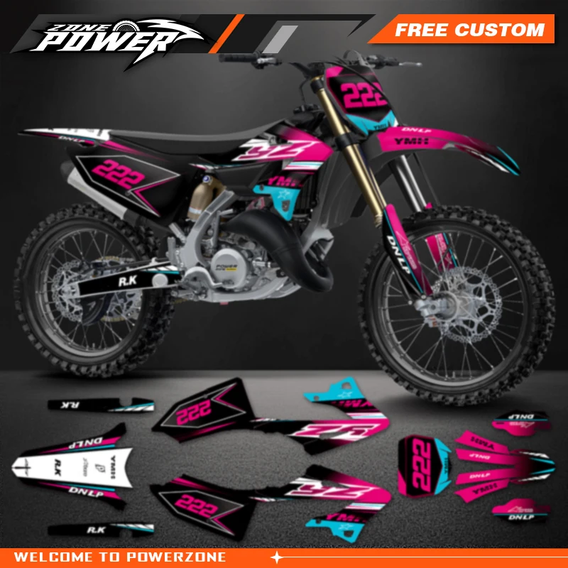 Powerzone Motorcycle Graphics Decals Sticker Kits for Yamaha YZ125 YZ250 YZ 125 YZ 250 2022 2023 2024