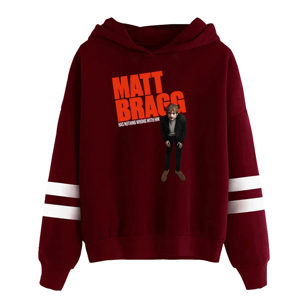 Sweat à capuche sans poche pour hommes et femmes, Matt Bragg Has Nothing Worng With Him Tour, manches parallèles, Streetwear à capuche PVD