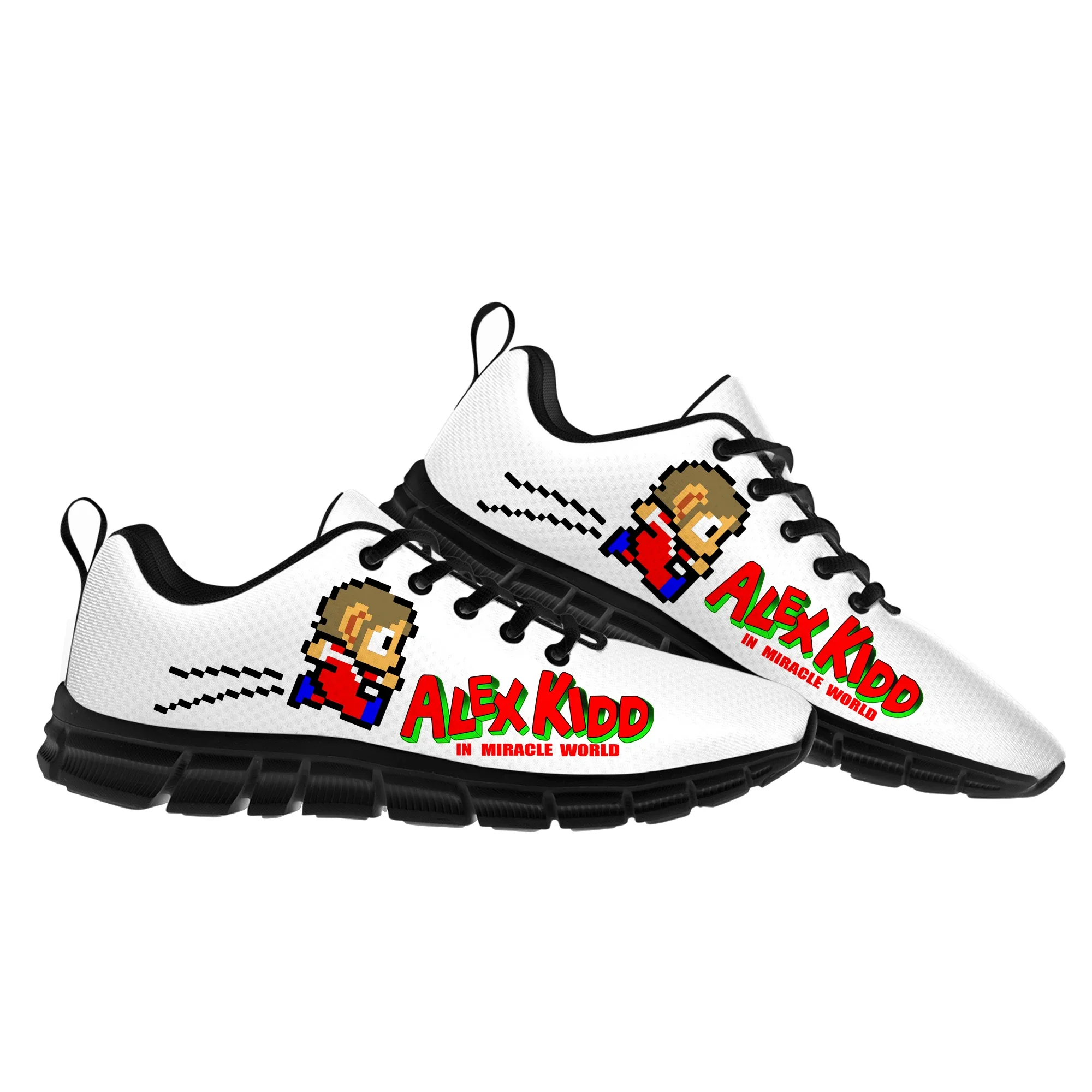 Alex Kidd Zapatos deportivos Juego de dibujos animados Hombres Mujeres Moda Zapatillas de deporte personalizadas Zapatillas de deporte Zapatos construidos personalizados