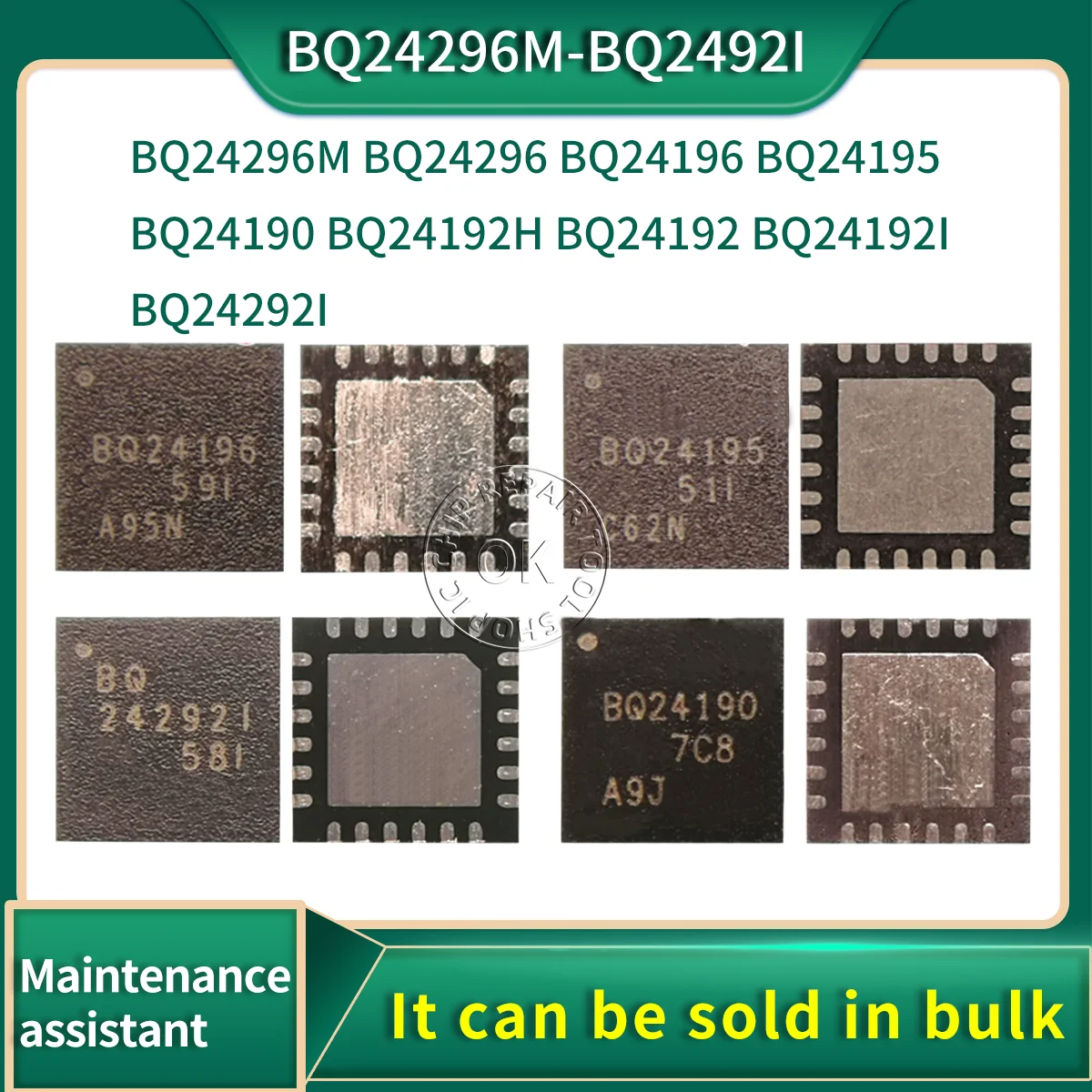 

5pcs BQ24296M BQ24296 BQ24196 BQ24195 BQ24190 BQ24192H BQ24192 BQ24192I BQ24292I QFN-24 IC