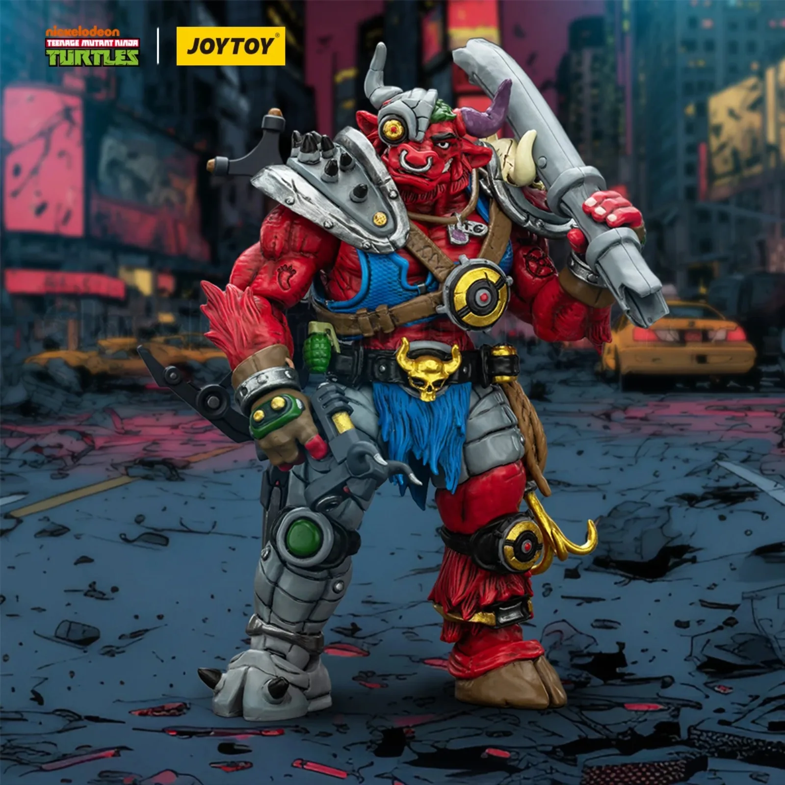 JOYTOY 1/18 TMNT-Groundchuck Poseable Action Figure Anime Ornament Collection