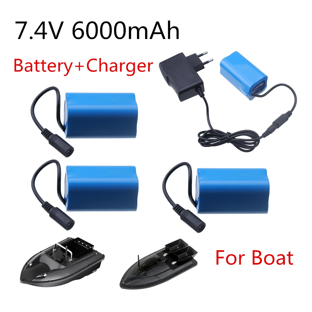 T168 2011-5 T188 T888 V007 And So On RC Fishing Bait Boat Smart RC Bait Boat Parts 6000mah 5200Mah Battery Charger 3To1 Line