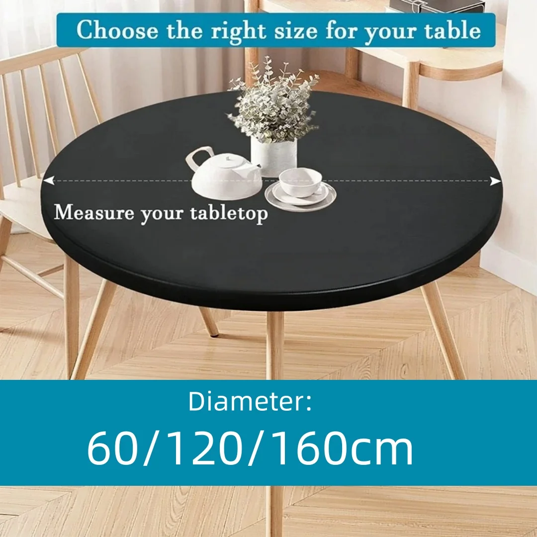 Cross-border solid color milk silk elastic table cover, wholesale elastic round table cover for outdoor wedding events