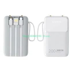 New with Cable Power Bank Super Fast Charge Mini 10000 MA Gift Punch Mobile Power Customized Logo