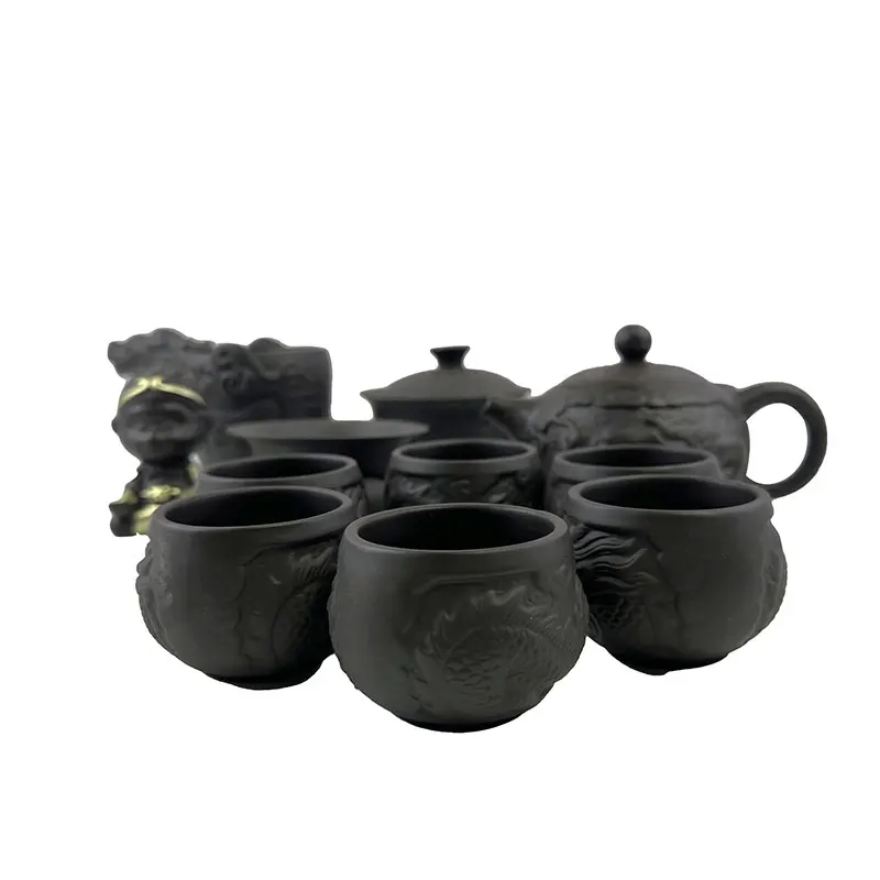 Purple clay pot high-end tea set creative tea set home new tea pot tea cup male cup set