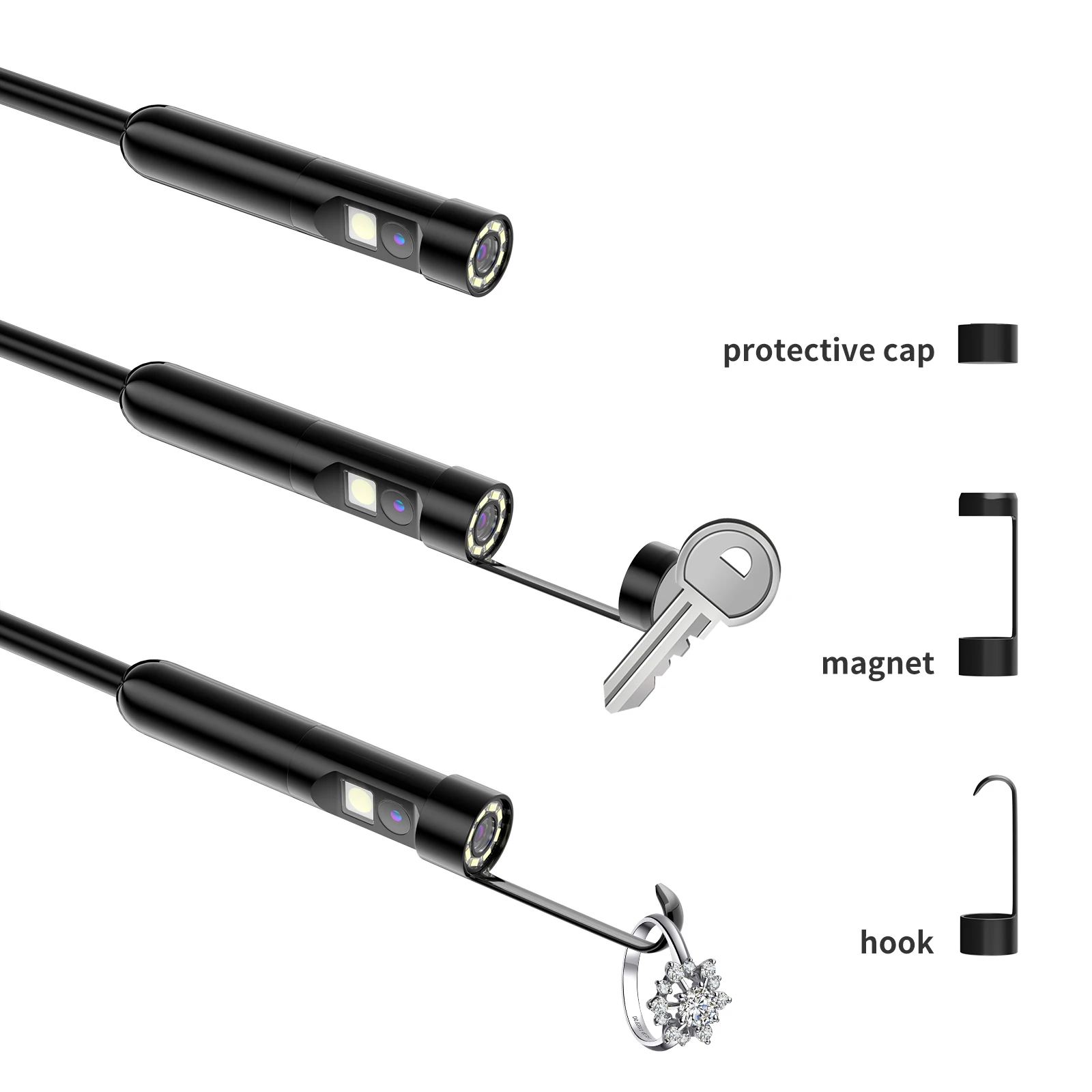 Imagem -05 - Único e Dual Lens Borescope Câmera de Esgoto com 43 Lcd Inspeção Câmera Ip67 Impermeável Bore Scope para Home Drain 1080p