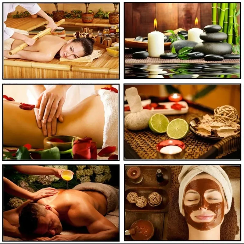 Massage Beauty Facial Thai Salon Body Health SPA Poster Luxury Art Club Home Aesthetic Wall Canvas Painting Decor