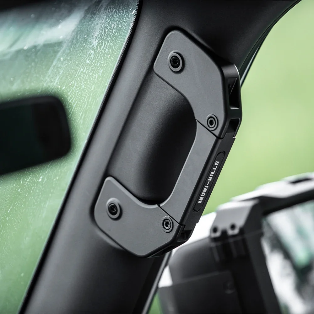 New style IRURI A-Pillar Grab Handle, Direct Bolt-On Installation, 6 Expansion Slots For Phone, Microphone & Radio For Toyota La
