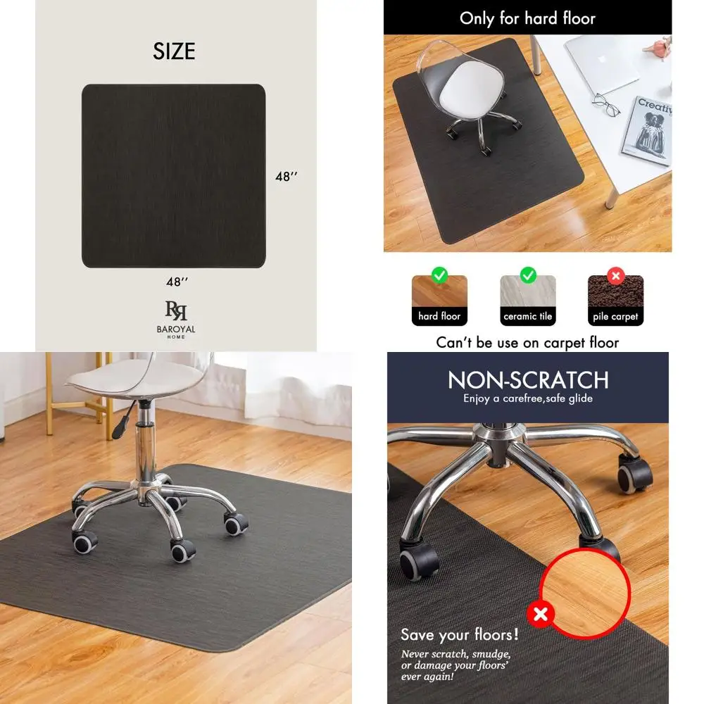 

Деревянный напольный коврик для настольных стульев - 48x48 Нескользящая защита из ПВХ для деревянных/плиточных полов