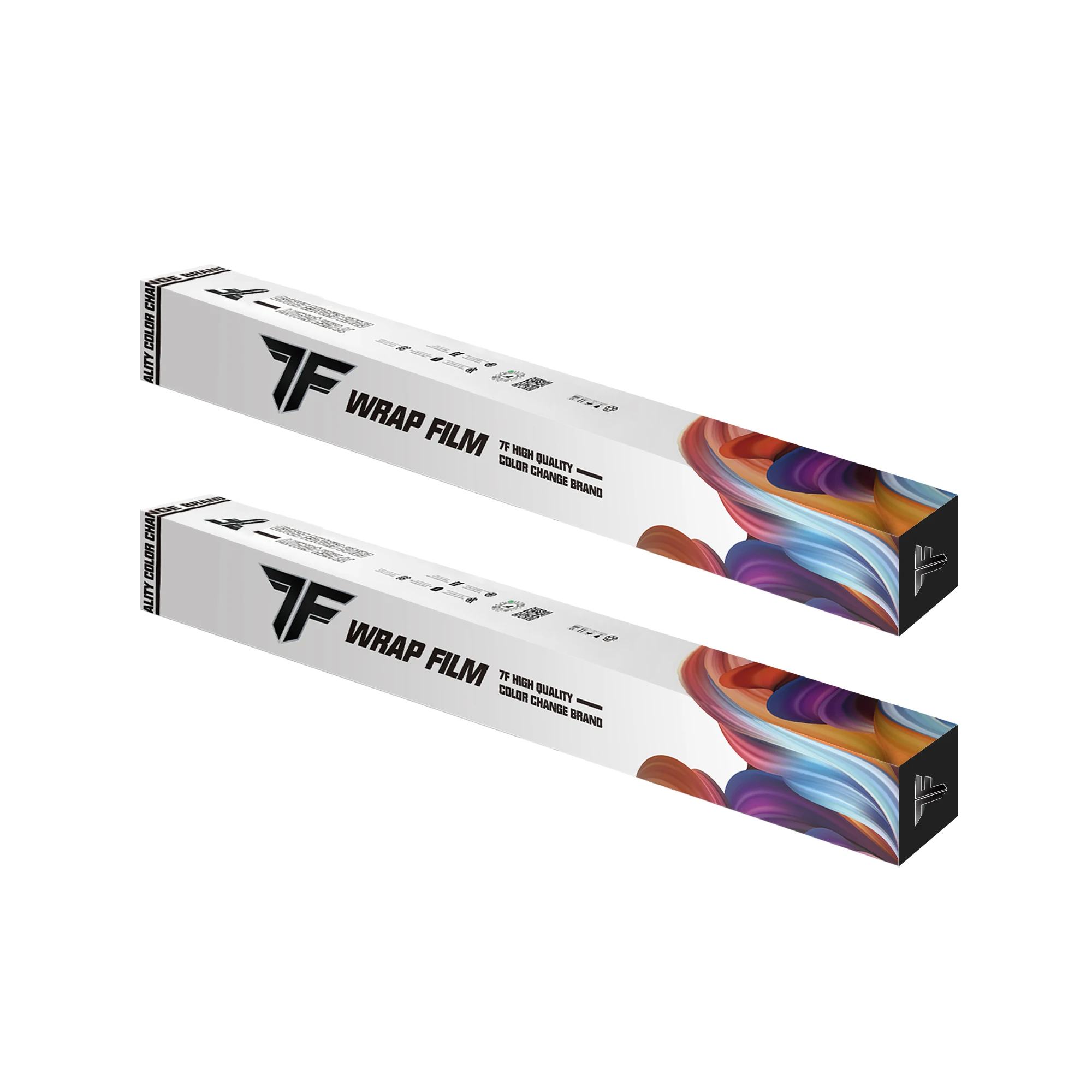 تسليم سريع 7F فيلم عالي اللمعان تغيير لون الفينيل PET الأرجواني رمادي أزرق يلتف السيارة الملونة